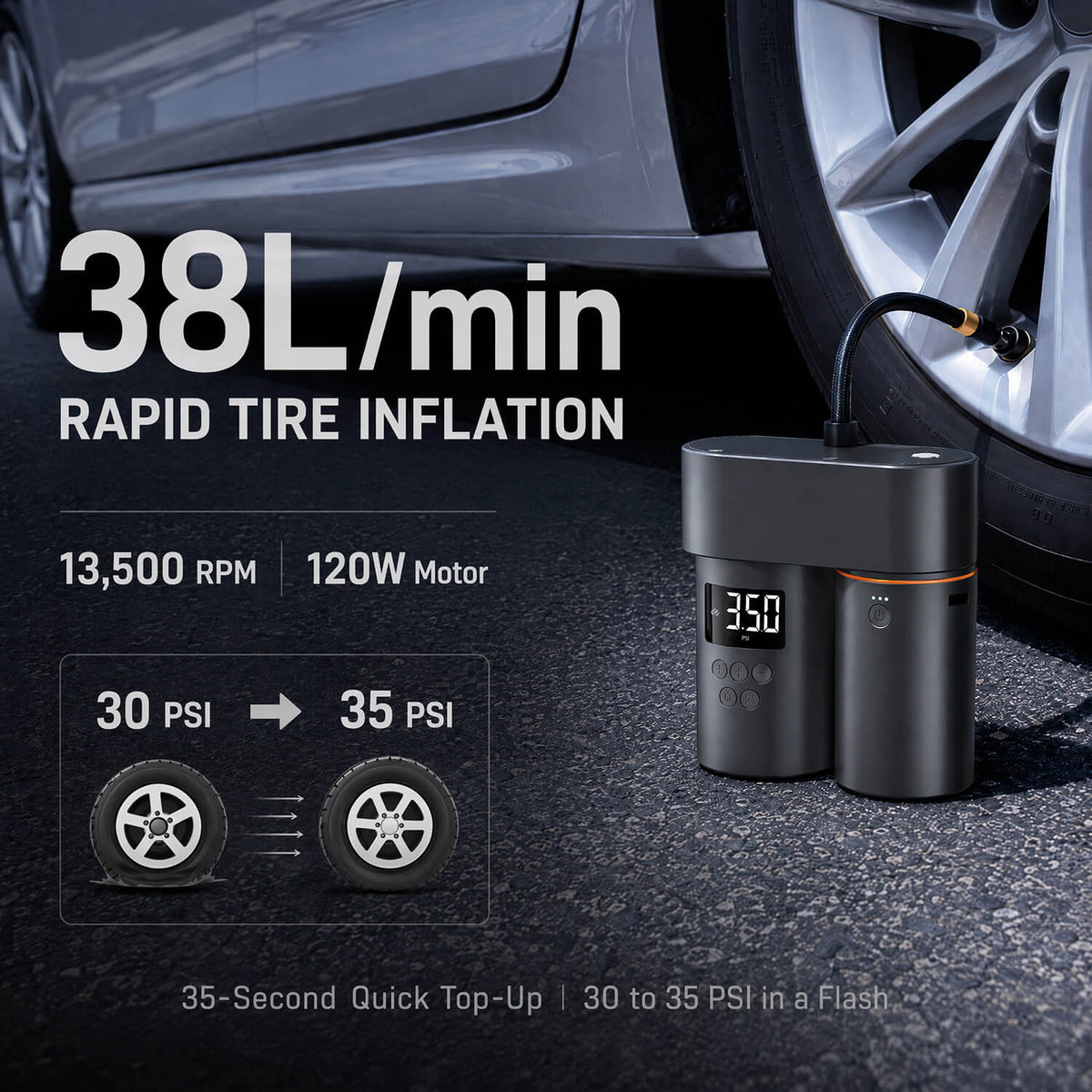 AMPHIVE Portable Tire Inflator