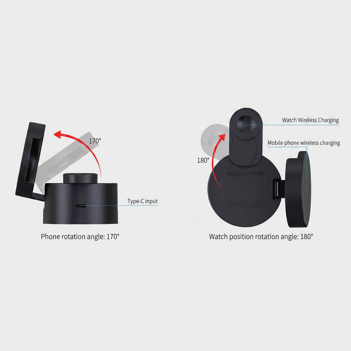 AMPHIVE 4 In 1 Magnetic Wireless Charger